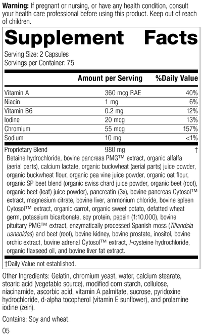 Diaplex, 150 Capsules, Rev 04 Supplement Facts