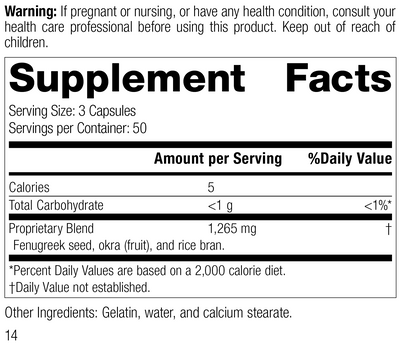 Fen-Gre®, 150 Capsules, Rev 14 Supplement Facts