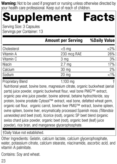 Rumaplex®, 40 Capsules, Rev 23 Supplement Facts