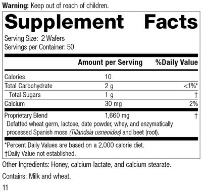 Zymex Wafers, Rev 11 Supplement Facts