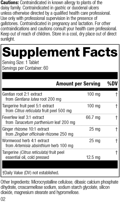 DiGest Forte, 60 Tablets, Rev 02 Supplement Facts