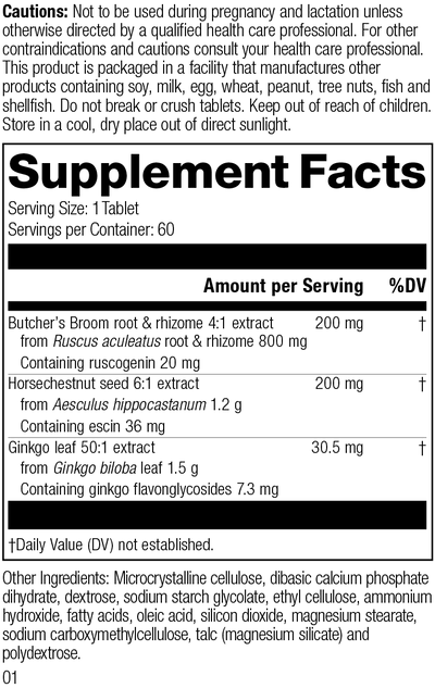 Vascular Care Complex, Rev 01 Supplement Facts