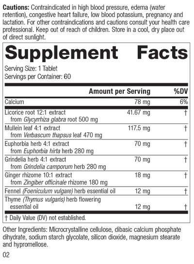 supplement fact label